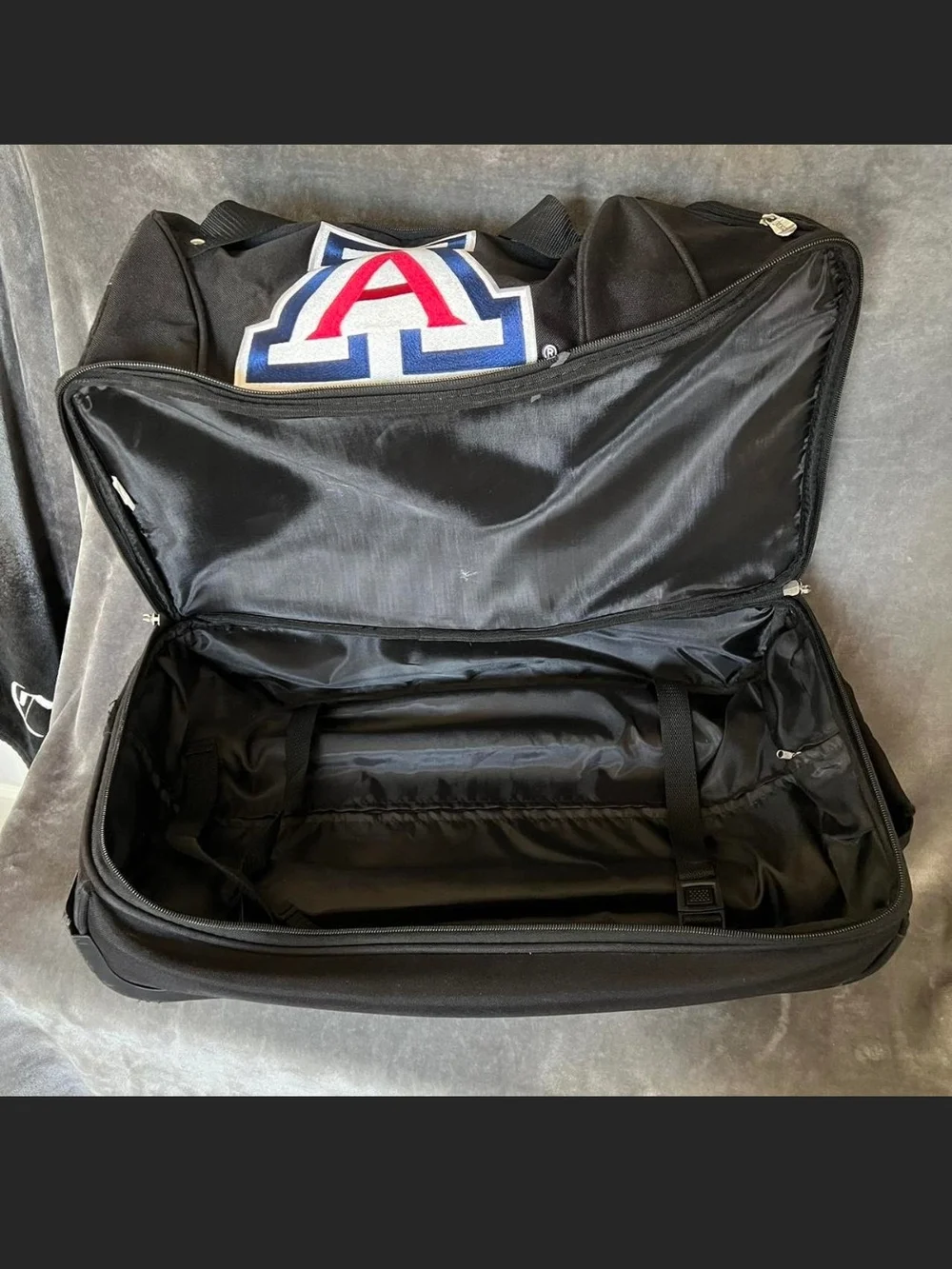 Black Men's Arizona Wildcats Duffle Bag with Red & Blue 'A' Logo
